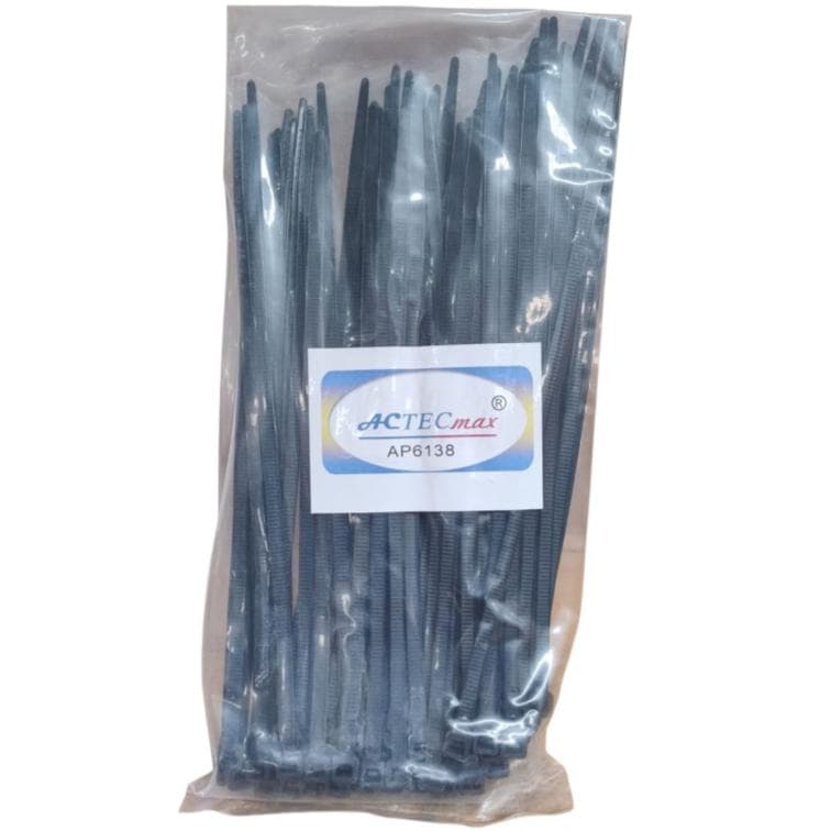 ACTECmax PLASTICOS 5,0x200mm Negro (100un) ACTECmax AP6138