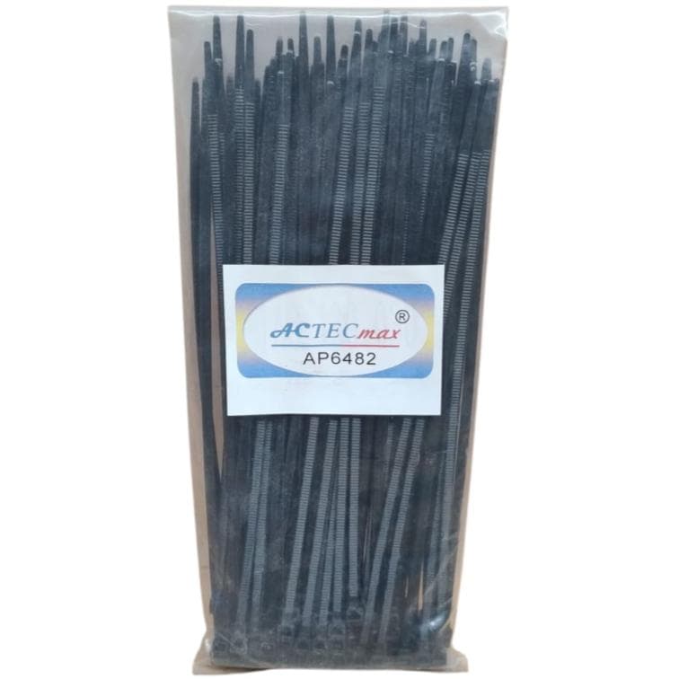ACTECmax PLASTICOS 3,6x200mm Negro (100un) ACTECmax AP6482