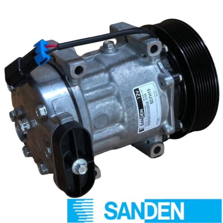 SANDEN 709 T.P 90º-PAD MT (8PK 140mm 12V) SHD 7H15 4108/4802 SANDEN CP4108S