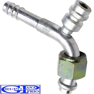  FITTING ORING CURVO 13/32 C/Valv. de servicio R134a GP FT0152