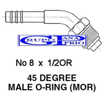  FITTING MACHO-ORING SEMICURVO 13/32" GP FT0157