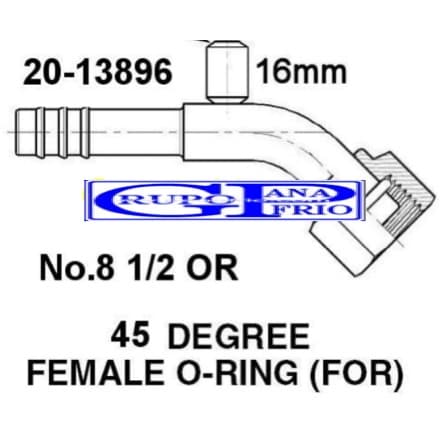  ORING SEMICURVO 13/32" C/válv. R134a GP FT3896
