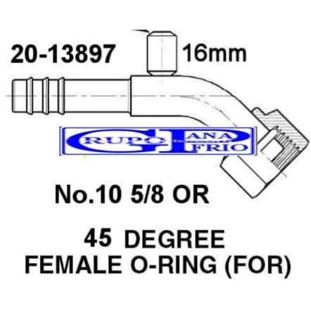  FITTING ORING SEMICURVO 1/2"C/Val. R134a GP FT3897