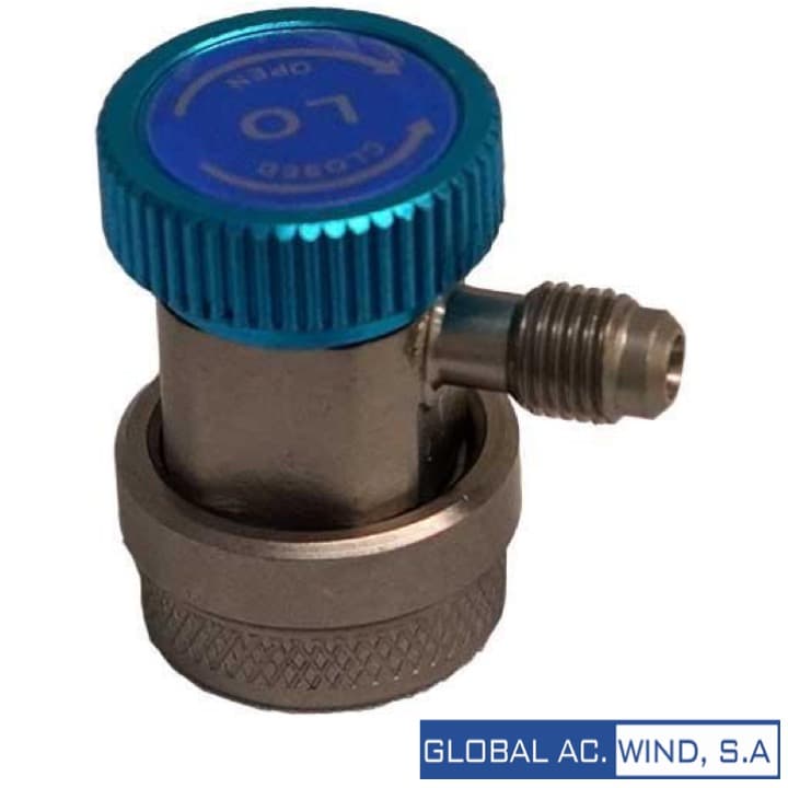 GW (BAJA) R134 90° AZUL (Para Manguera manometros) GW HE0002W