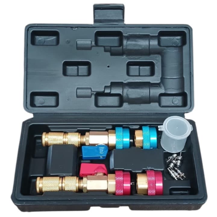  SACA GUSANILLO TODOS KIT DE HERRAMIENTAS PARA CAMBIO DE GUSANILLO R134A A R1234YF (Sin DescArgAr) HE6578M