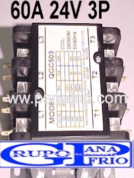  CONTROLES Y ACCESORIOS TODOS CONTACTOR 60 AMPERIOS 3 POLOS 24V GP RC1214